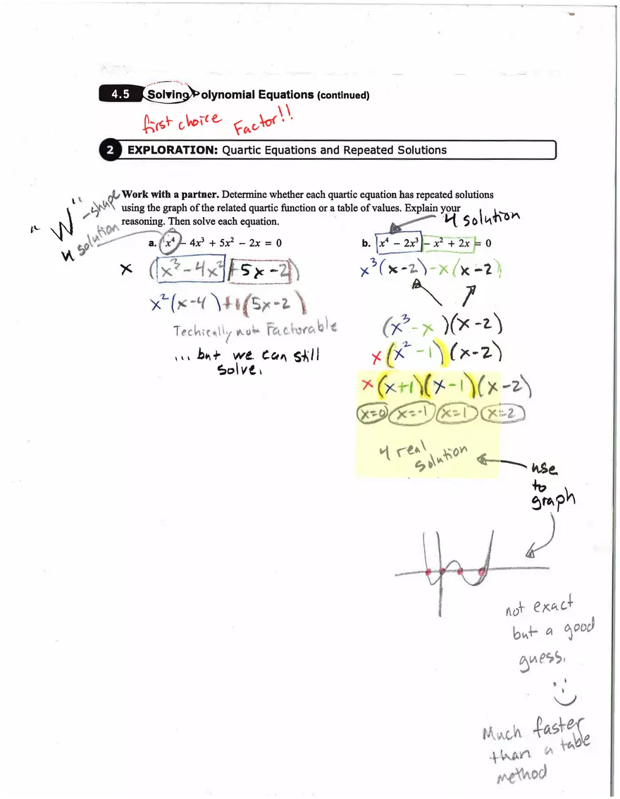 Quartic Equations and Repeated Solutions of Algebra - Page 1
