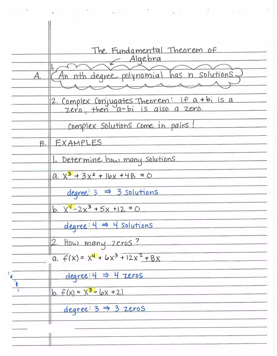 The Fundamental Theorem of Algebra - Page 1