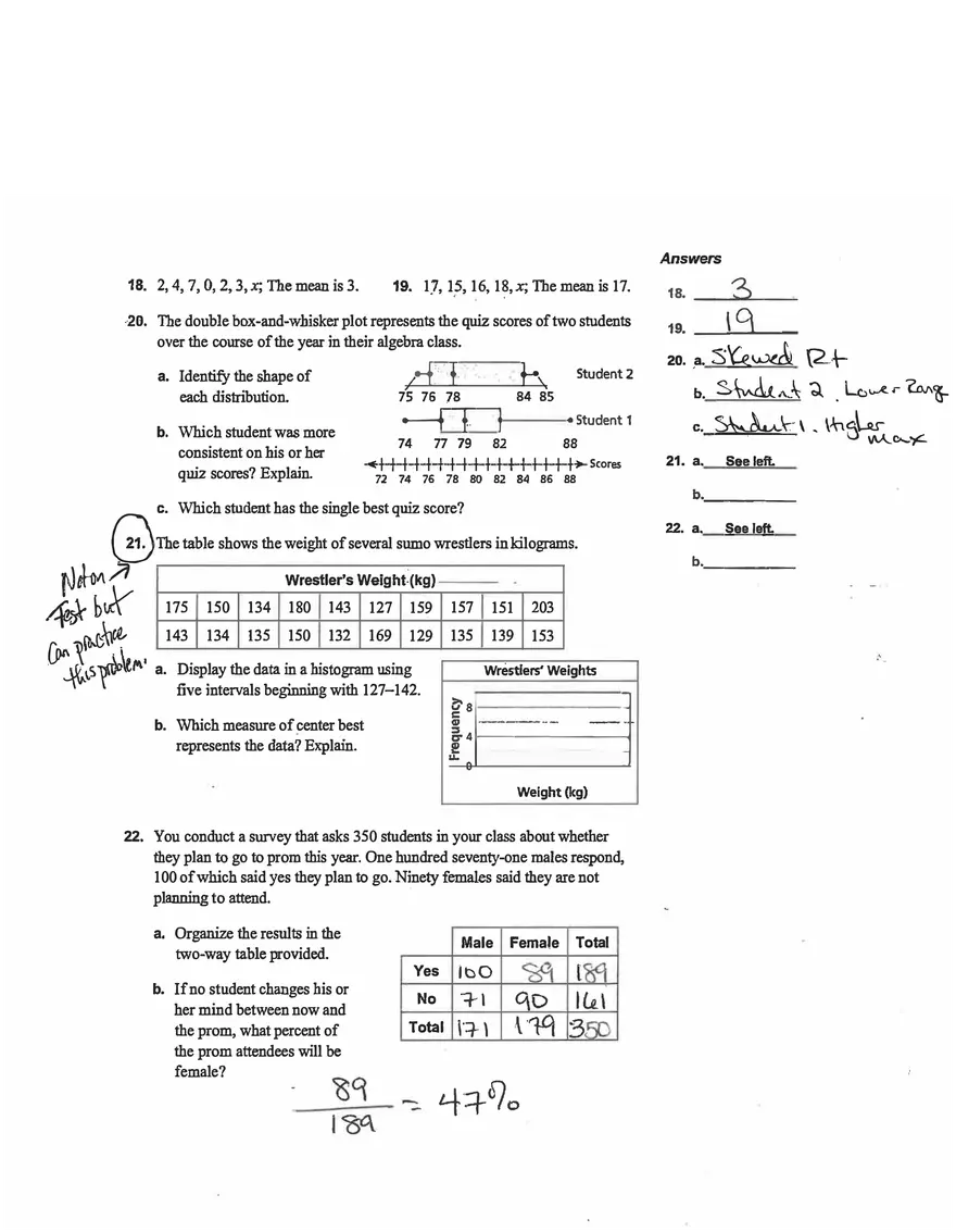 Chapter 11 Test of Algebra - Page 2