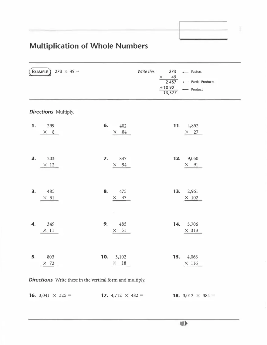 Addition of Whole Numbers in Mathematics - Page 9