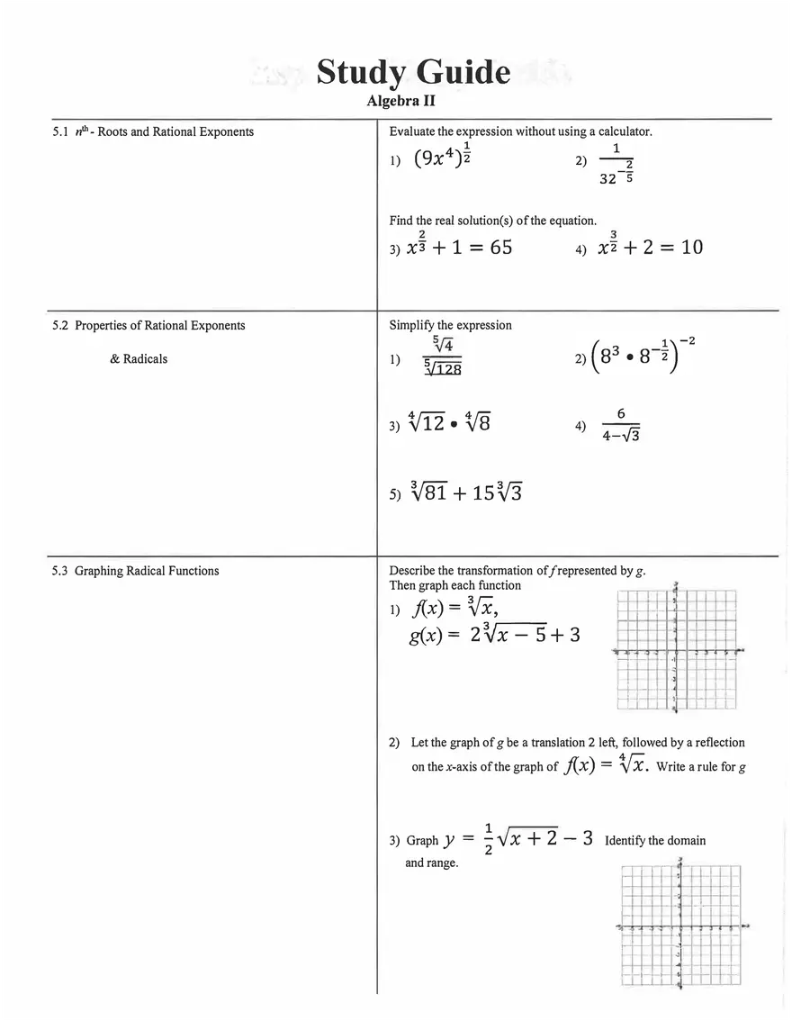 Rational Exponents of Algebra - Page 1