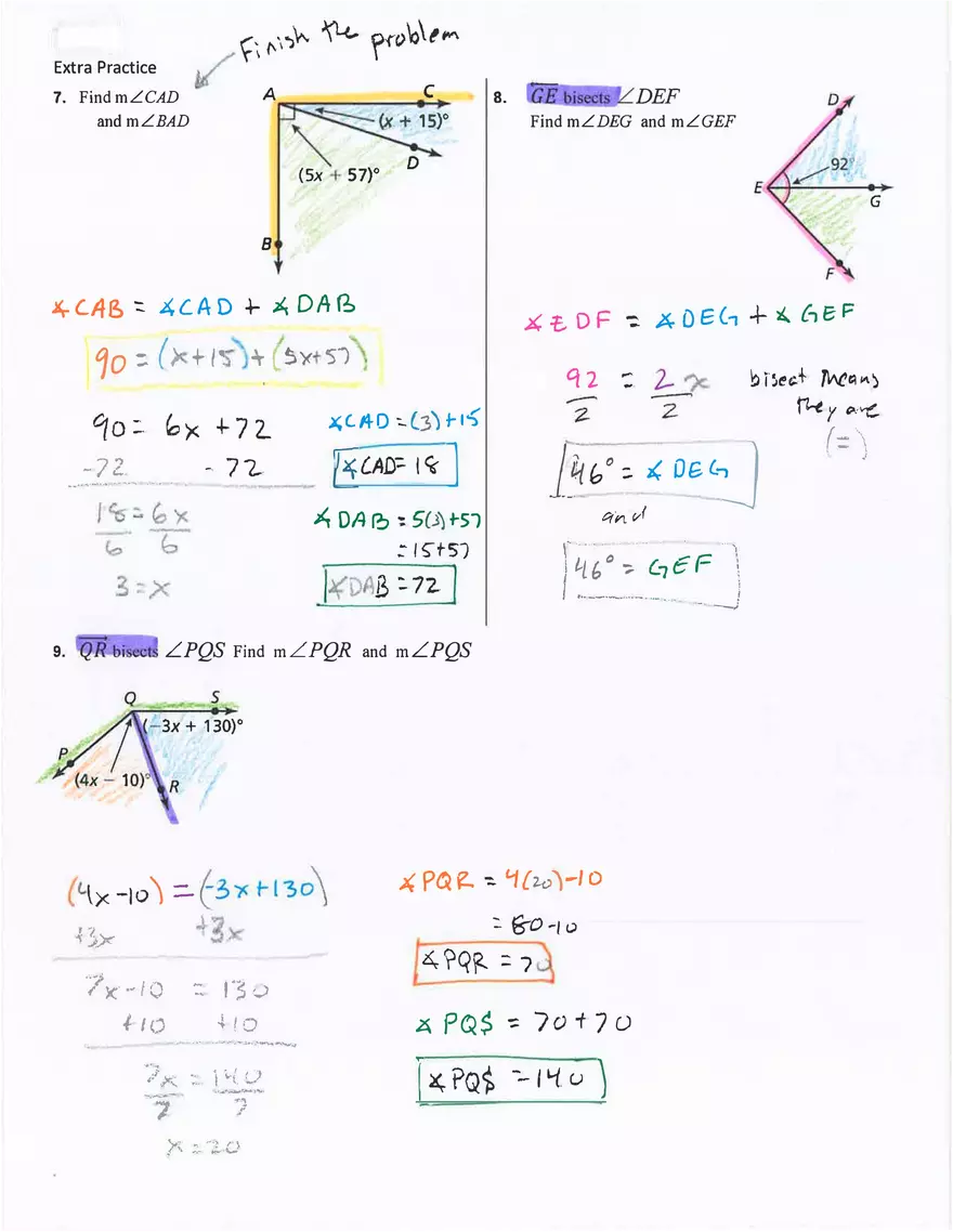 Measuring and Constructing Angles - Page 3