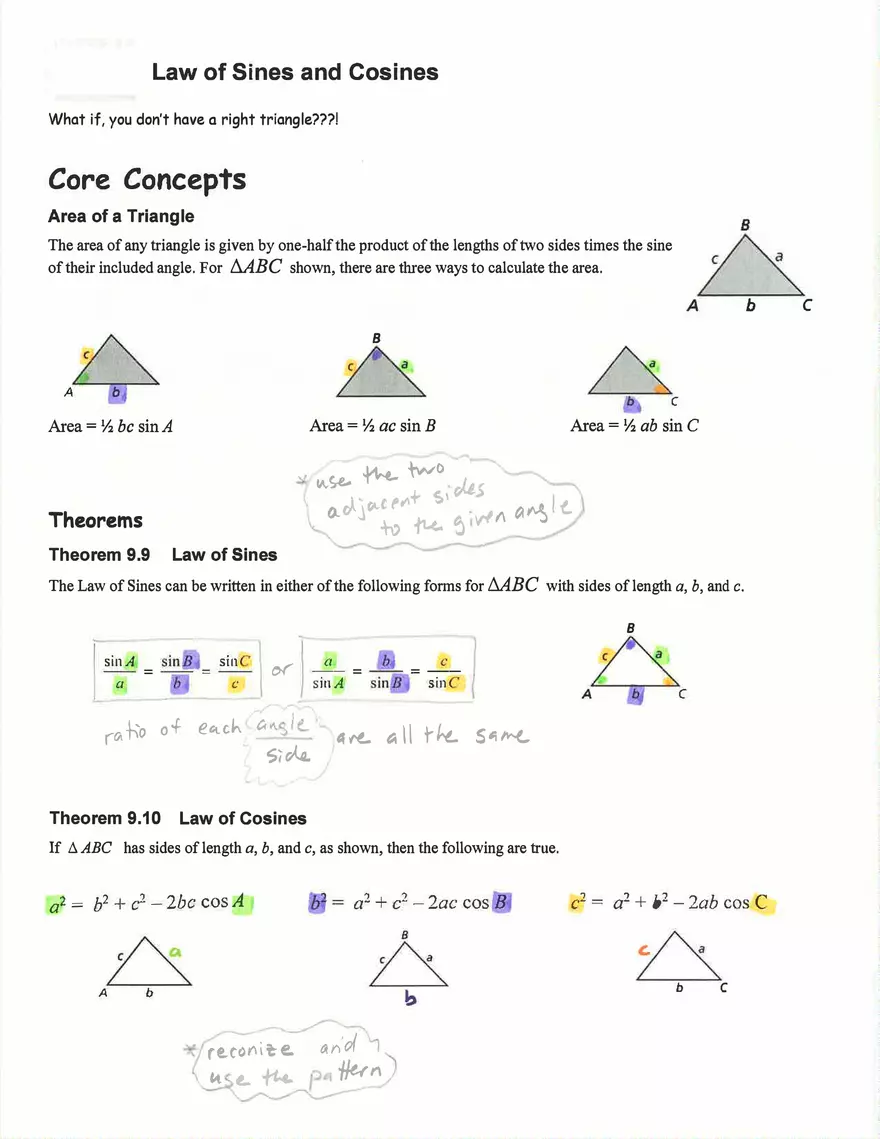Law of Sines and Cosines - Page 1