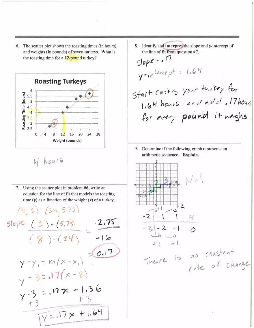 Review Chapter 4 Algebra 1 - Page 2
