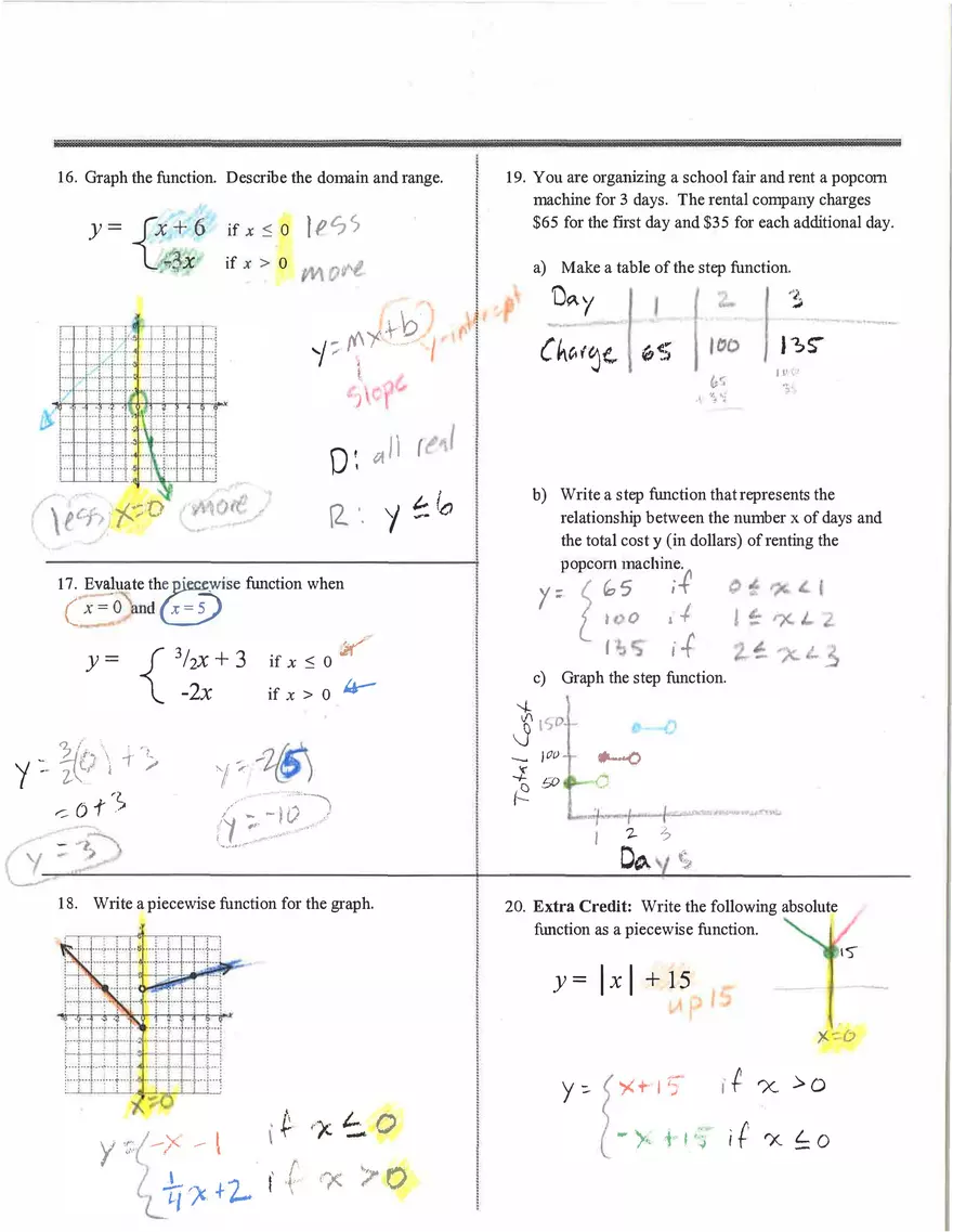 Review Chapter 4 Algebra 1 - Page 4