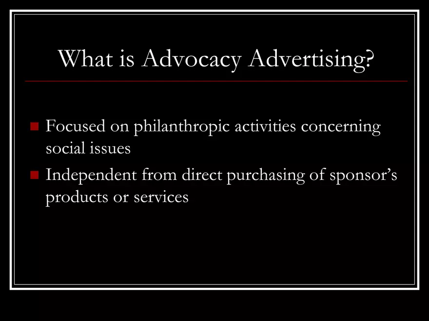 Advocacy Advertising - Believe it or Not - Page 11