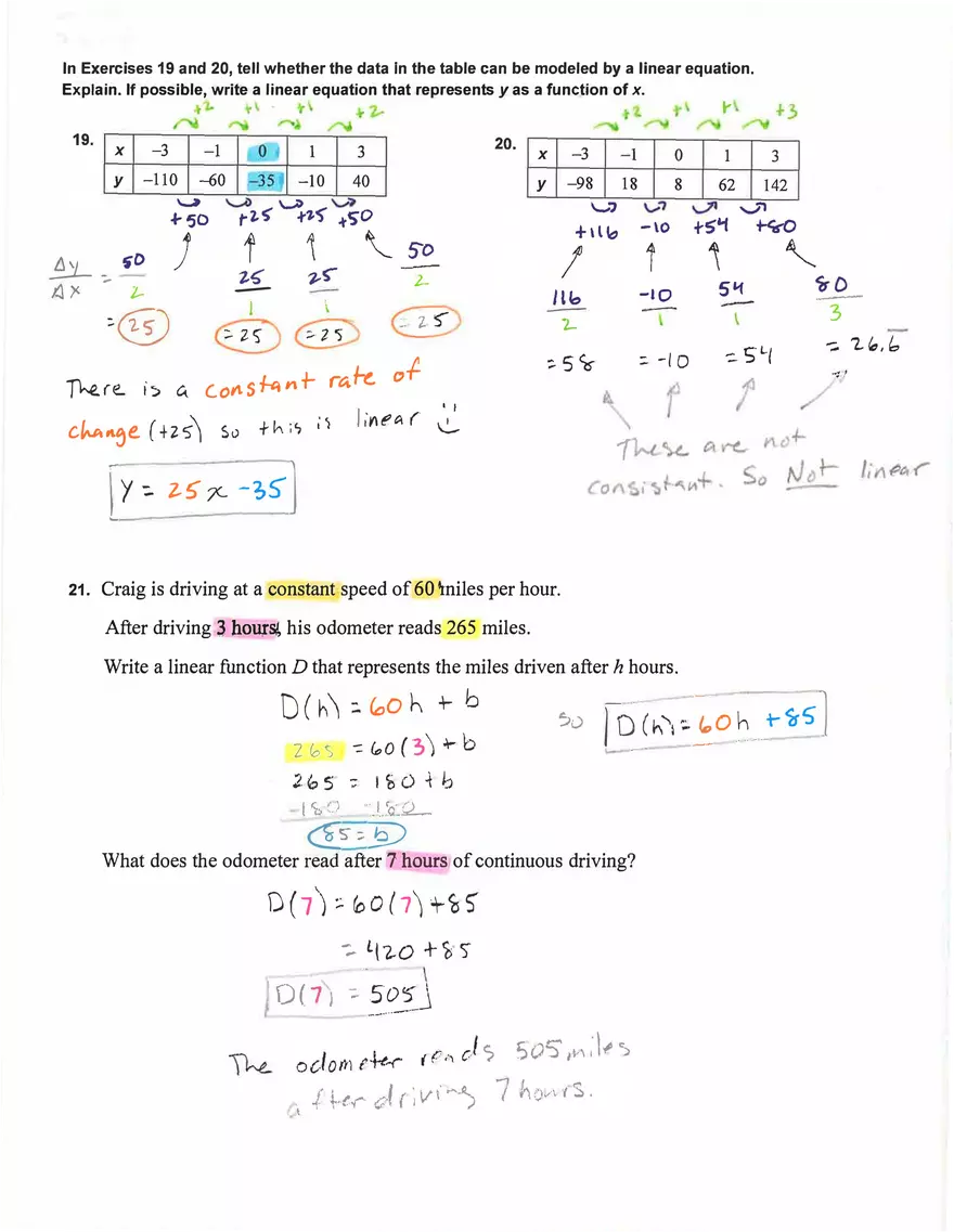 Writing Equations in Point-Slope form - Page 4