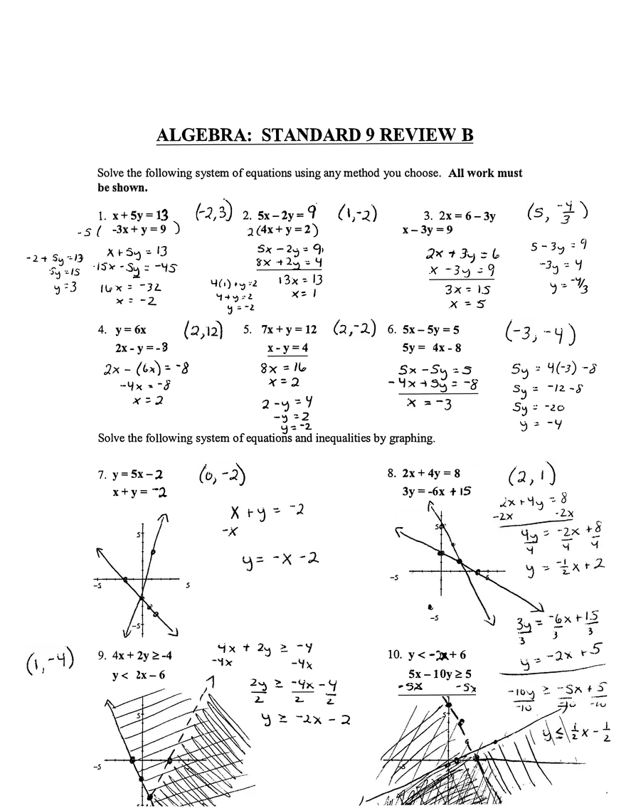 Algebra Standard 9 Review А - Page 2