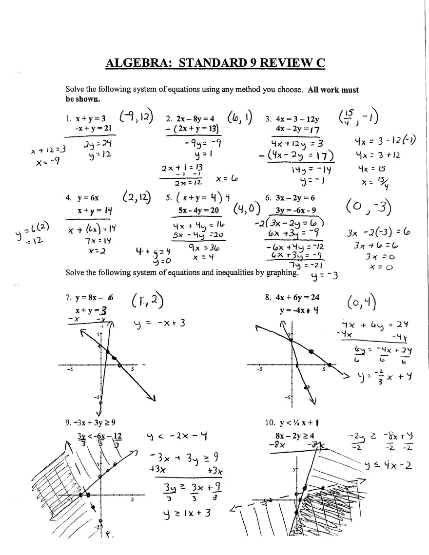 Algebra Standard 9 Review А - Page 3