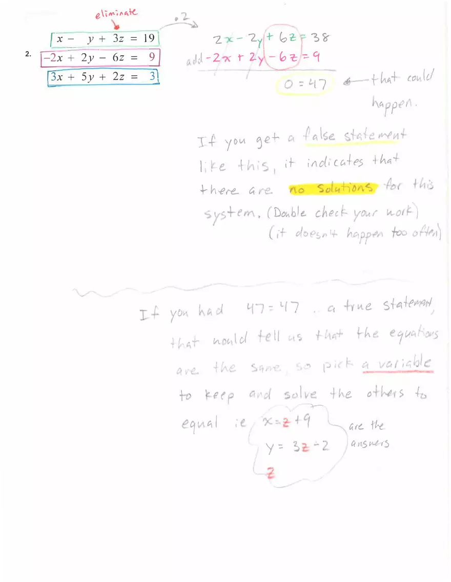 Solving 3 Systems of Equations - Page 5