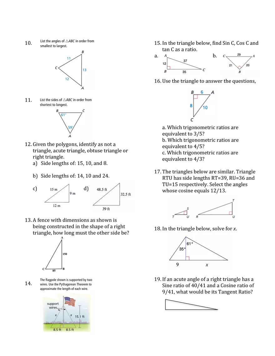Geometry Semester 2 Final Exam Review - Page 2