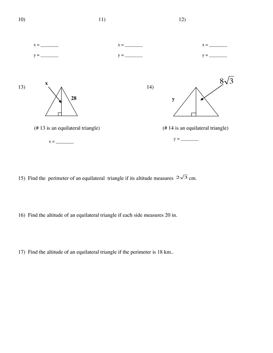Triangles 30 - 60 - 90 - Page 2