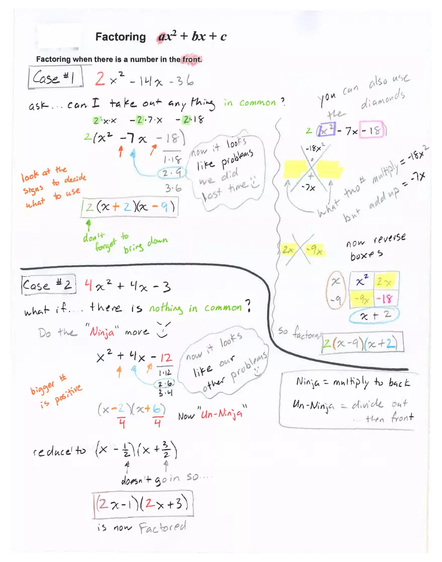 Factor the polynomial of Algebra - Page 1