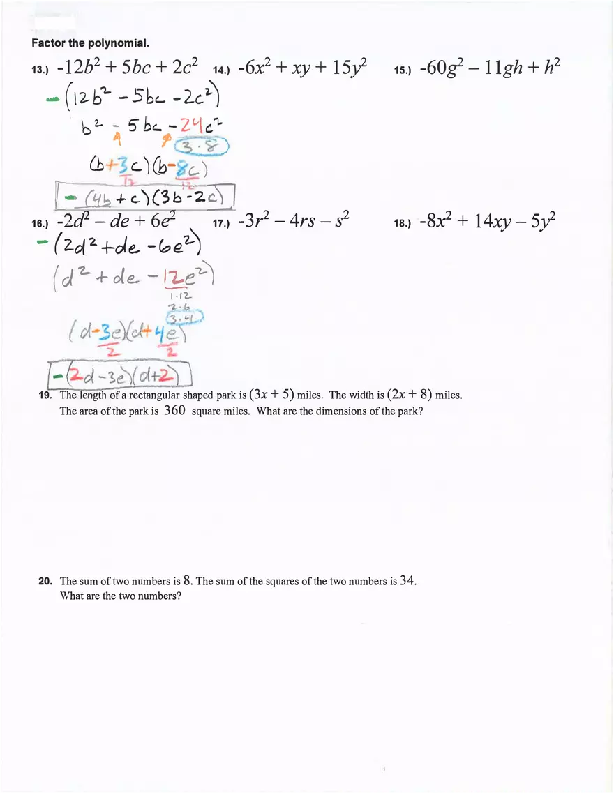Factor the polynomial of Algebra - Page 3
