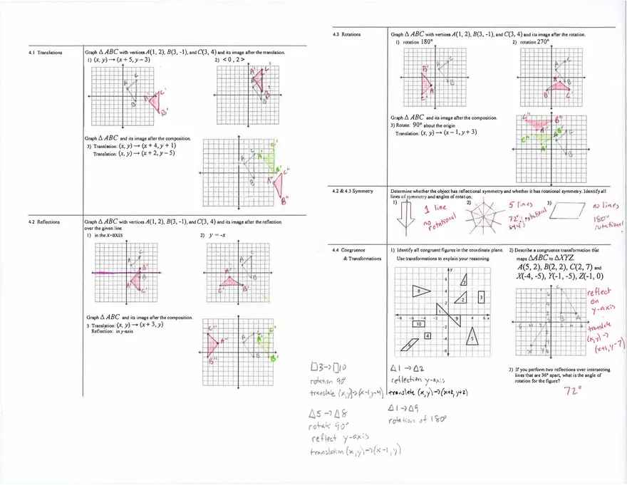 Chapter 4 Study Geometry Guide - Page 1