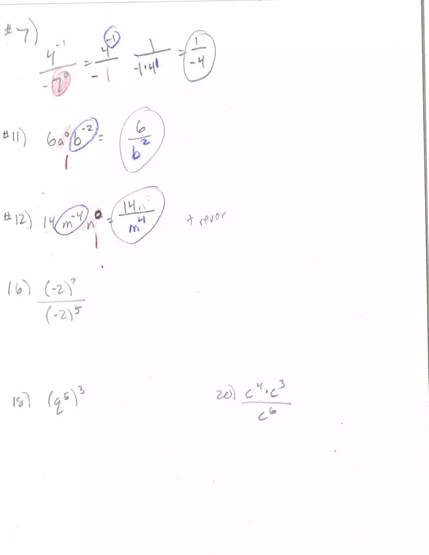 Algebra 1  Student Journal Properties of Exponents - Page 2