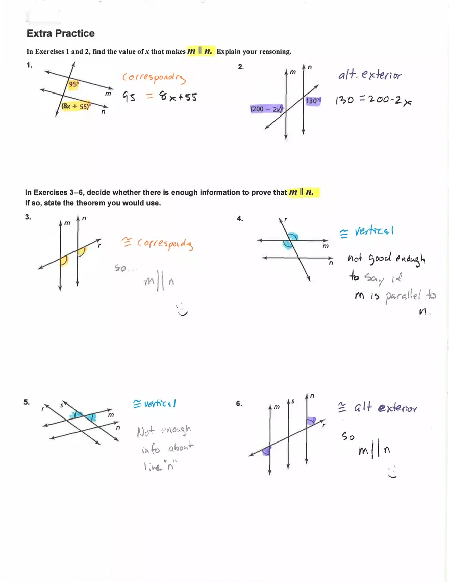 Proofs with Parallel Lines - Page 2