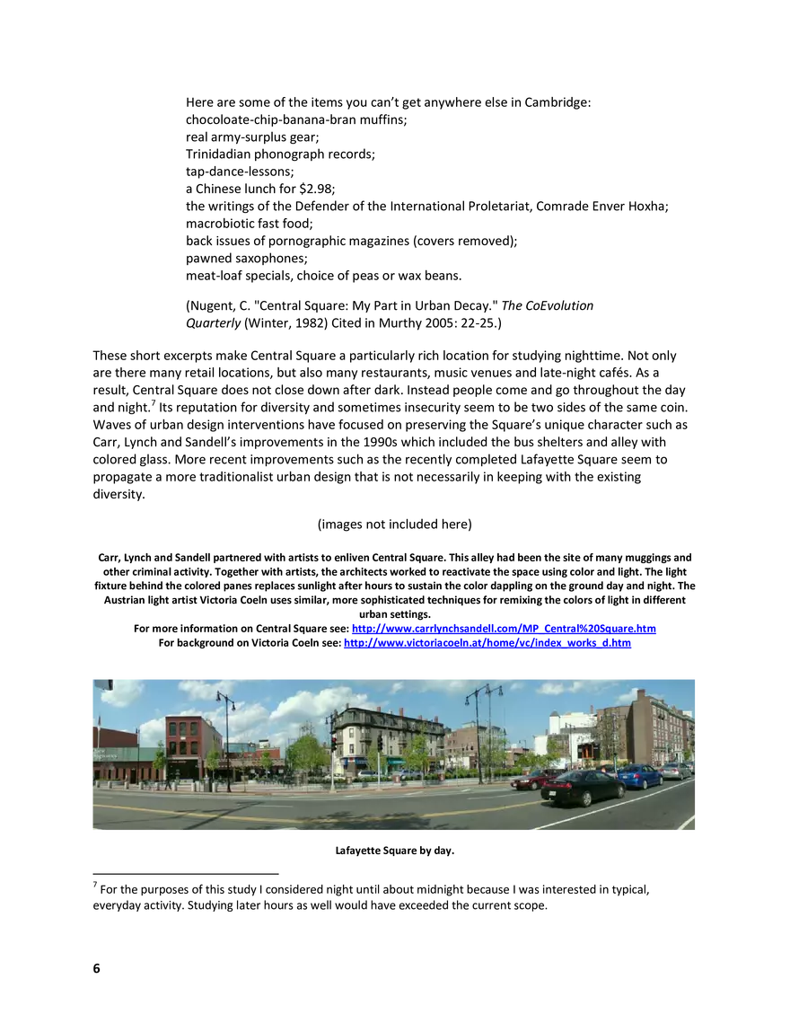 Alternative Narratives of Nighttime and Illumination: An Exploration of Central Square in Cambridge, MA - Page 12