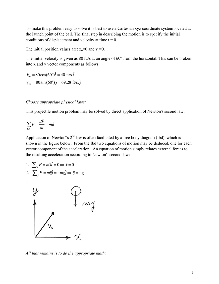 2.003SC Engineering Dynamics, Problem Set 1 Solutions - Page 2
