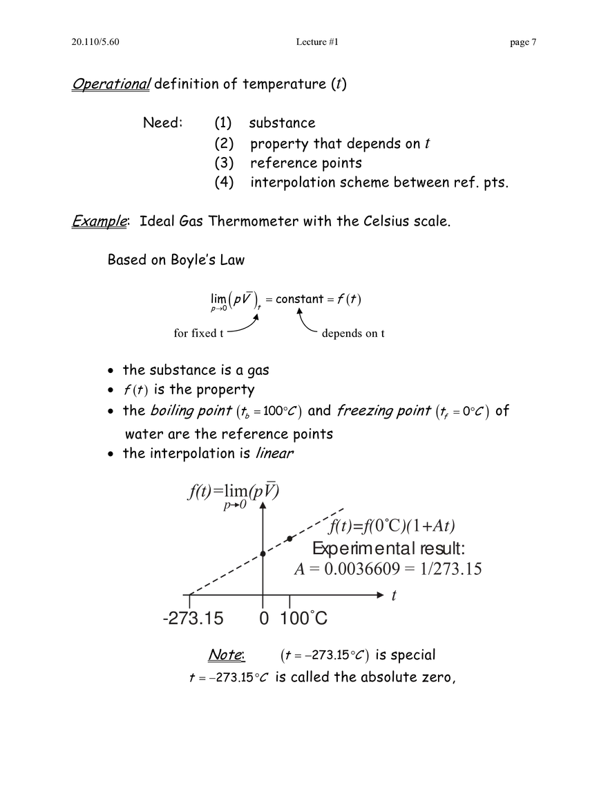 Introduction to Thermo; 0th Law; Temperature; Work; Heat - Page 7