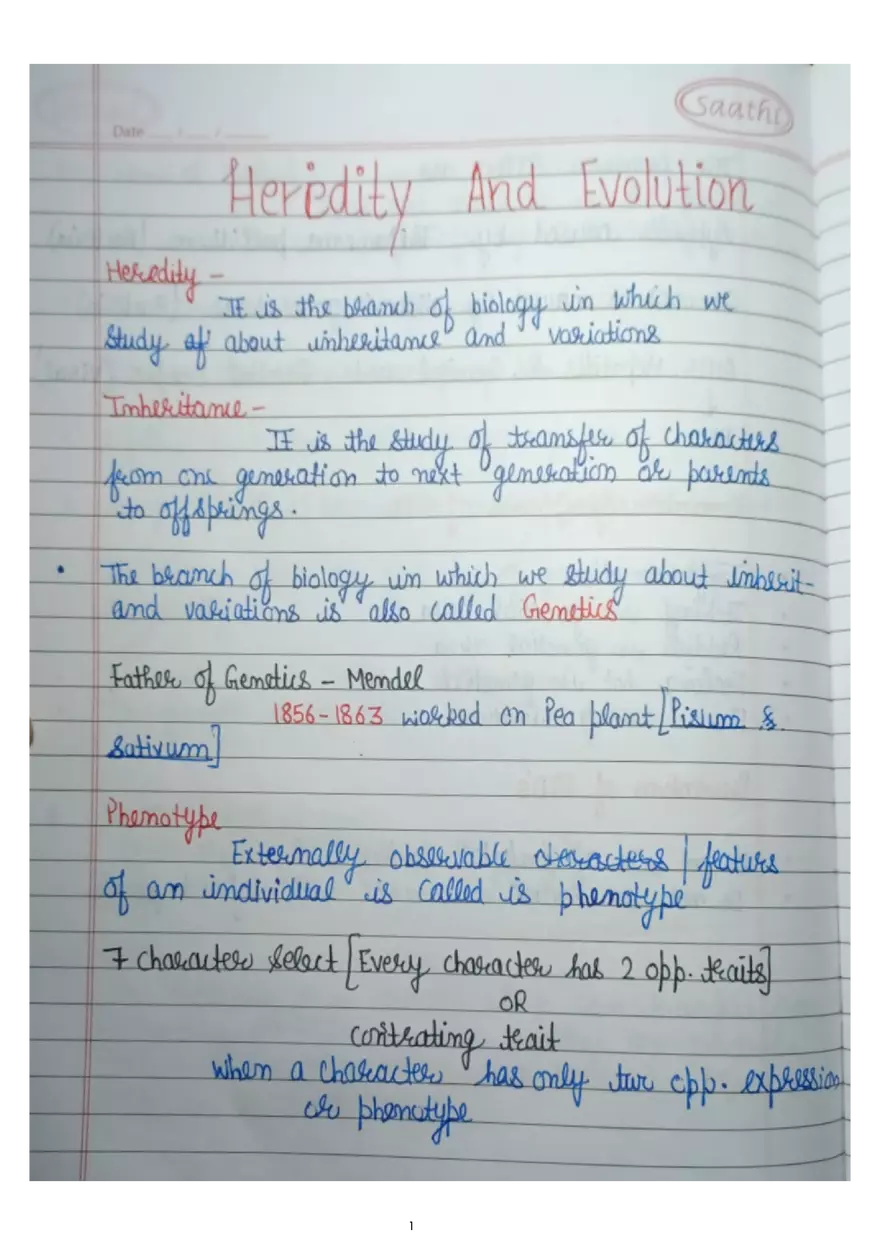 Heredity and Evolution - Page 1