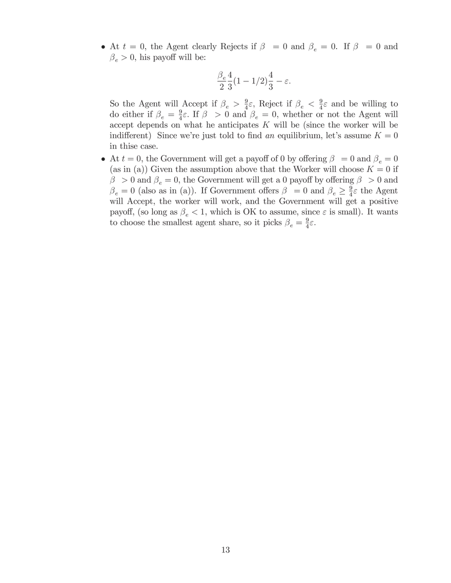 14.12 Economic Applications of Game Theory, Midterm 1 (Solutions) - Page 5