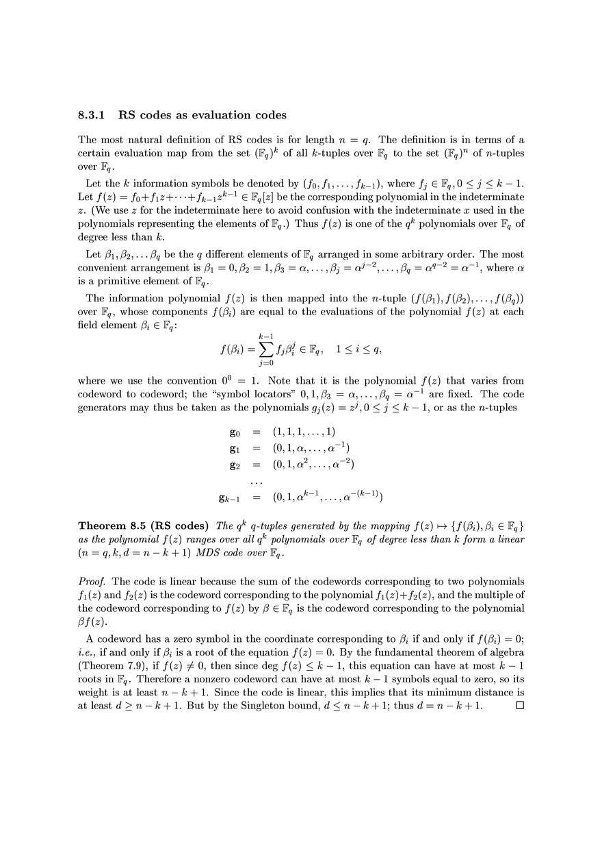 Reed-Solomon Codes - Page 9