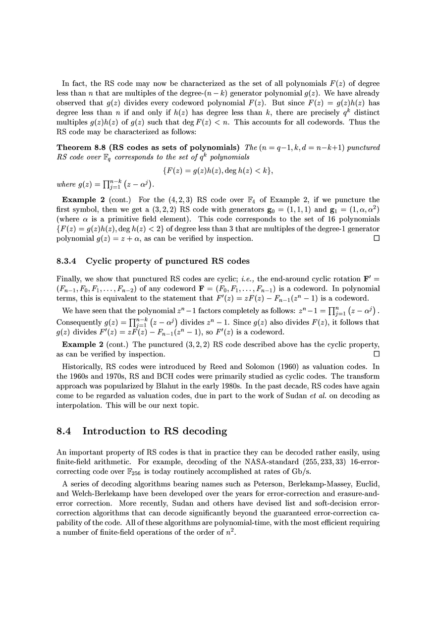 Reed-Solomon Codes - Page 13