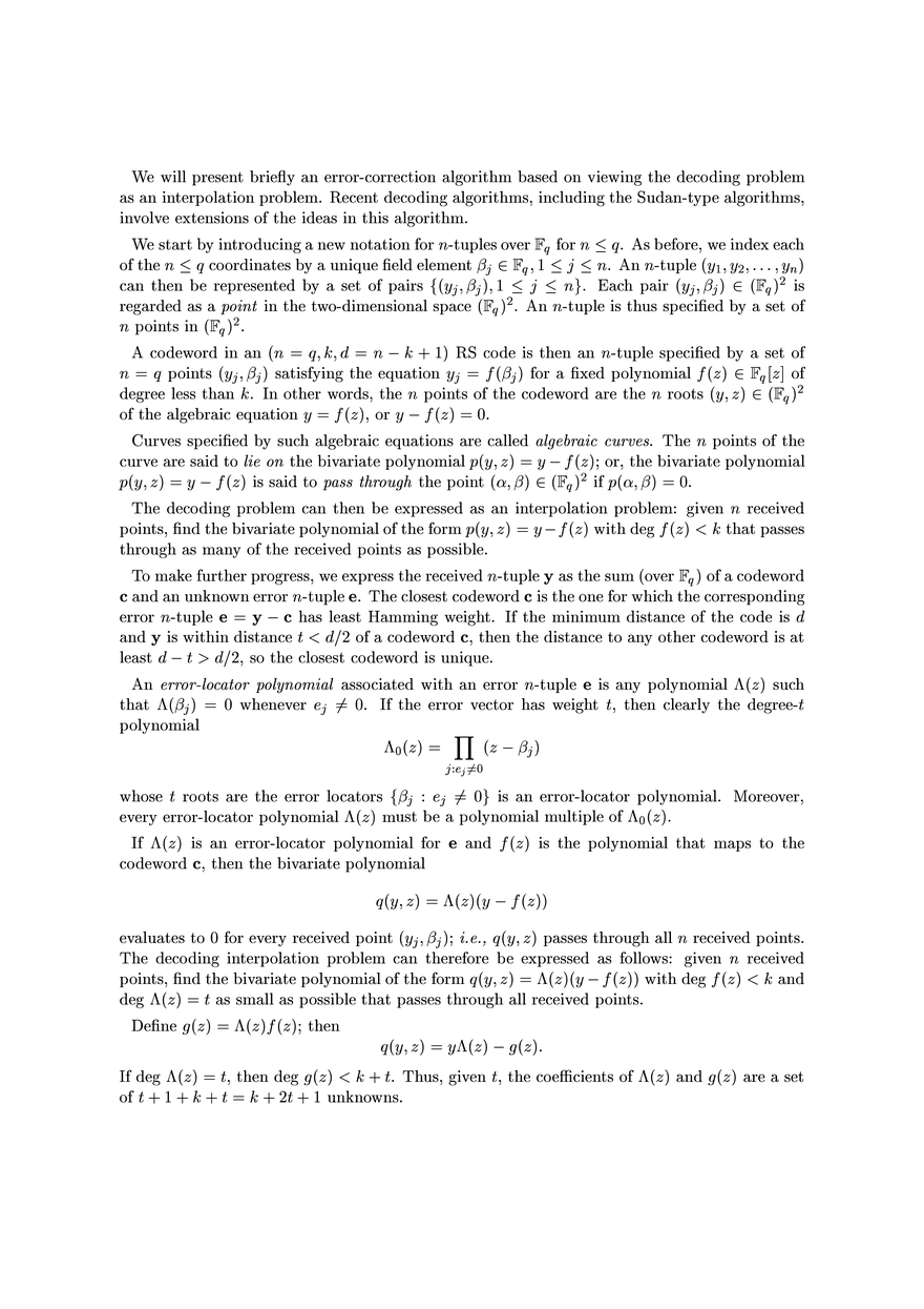 Reed-Solomon Codes - Page 14