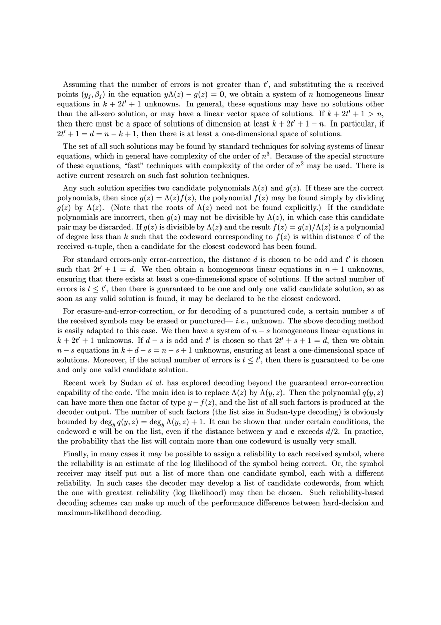 Reed-Solomon Codes - Page 15