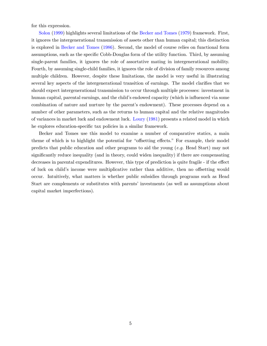 Intergenerational Mobility: Theory, Measurement, and Empirics - Page 29
