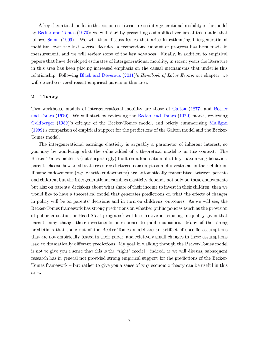 Intergenerational Mobility: Theory, Measurement, and Empirics - Page 2