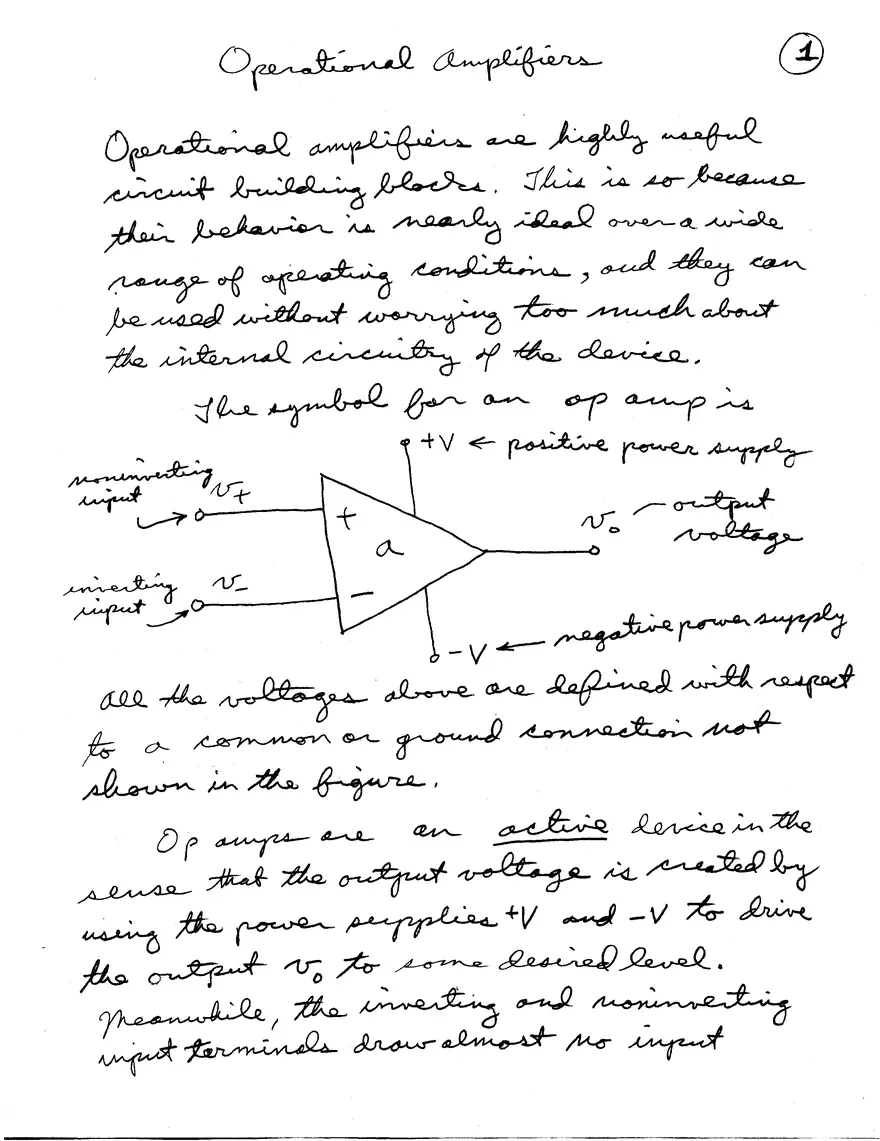 Op-Amp Notes - Page 1