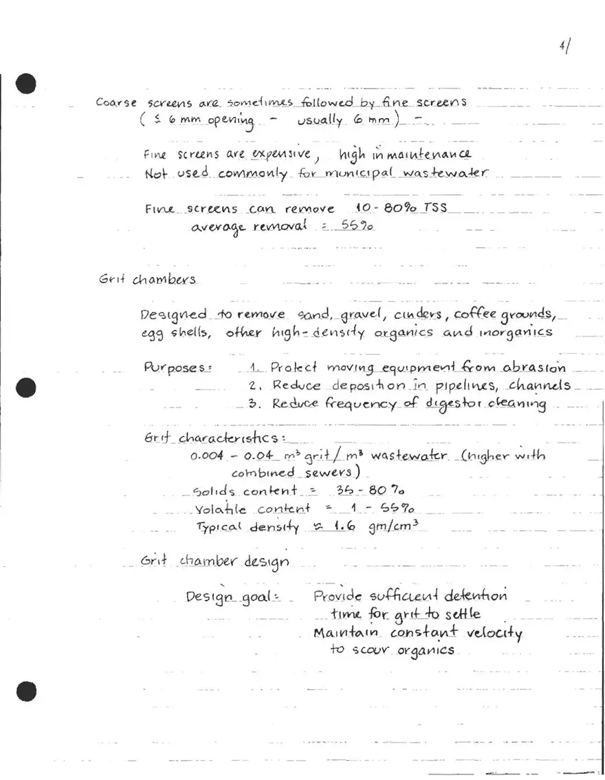 Lecture 13: Wastewater Screening, Primary Treatment - Page 12