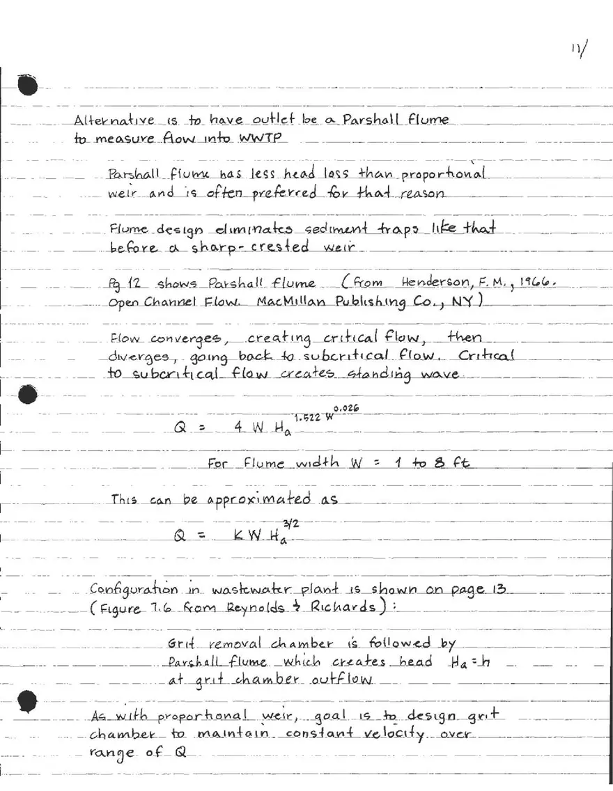 Lecture 13: Wastewater Screening, Primary Treatment - Page 3