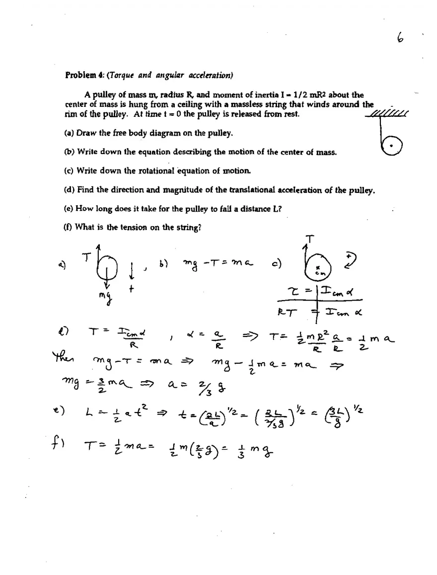8.01X Practice Final Exam (Solutions) - Page 21