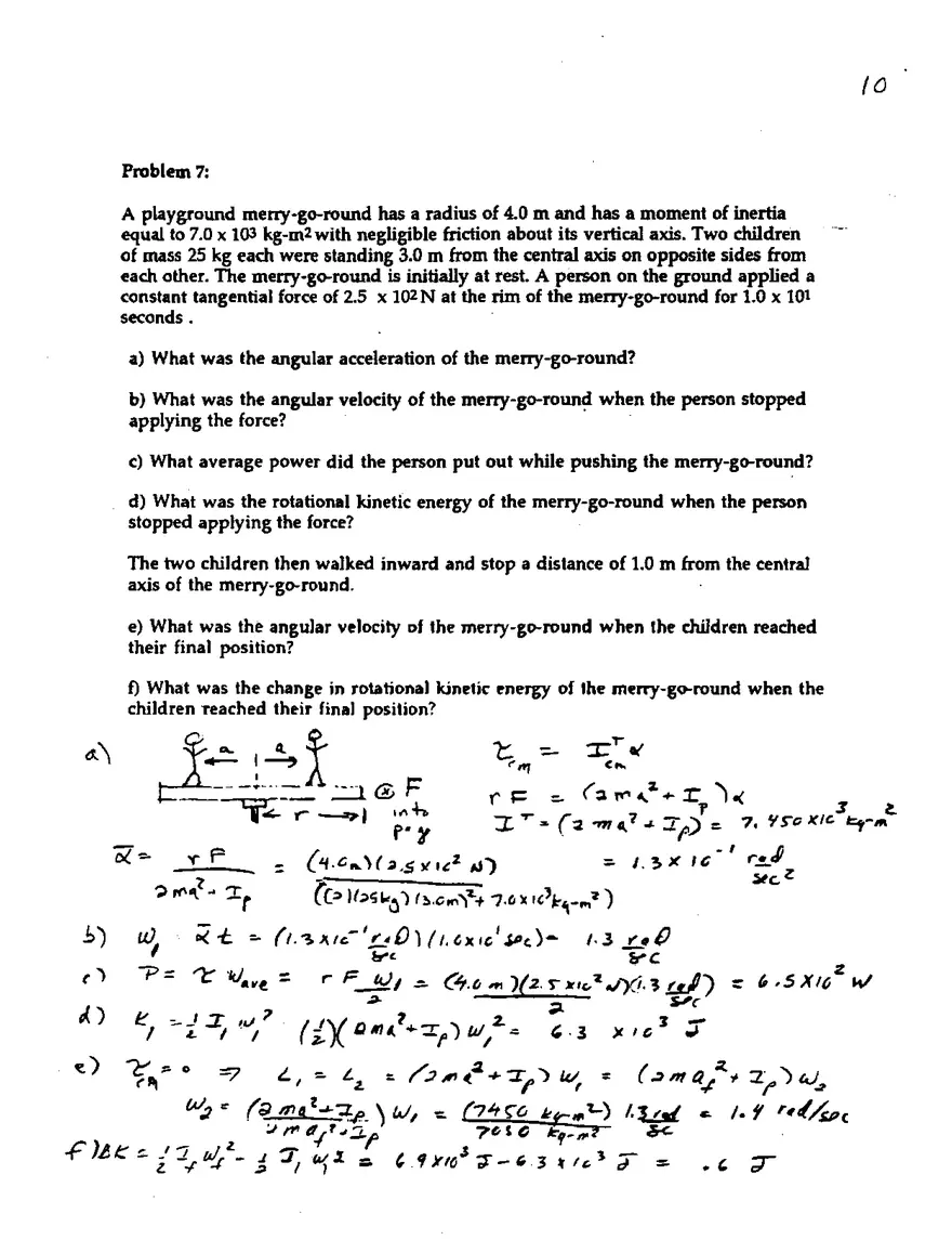 8.01X Practice Final Exam (Solutions) - Page 25