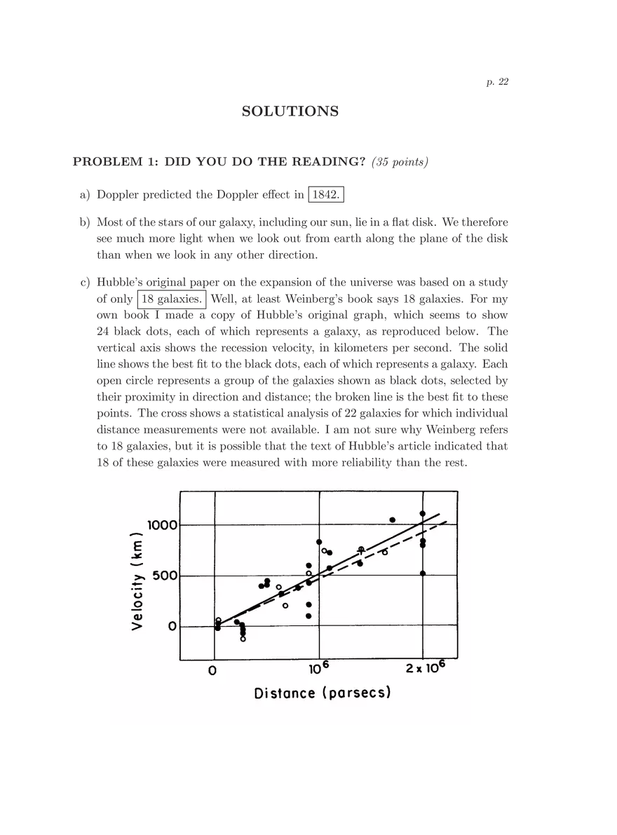 8.286 The Early Universe, Review Problems for Quiz I - Page 15