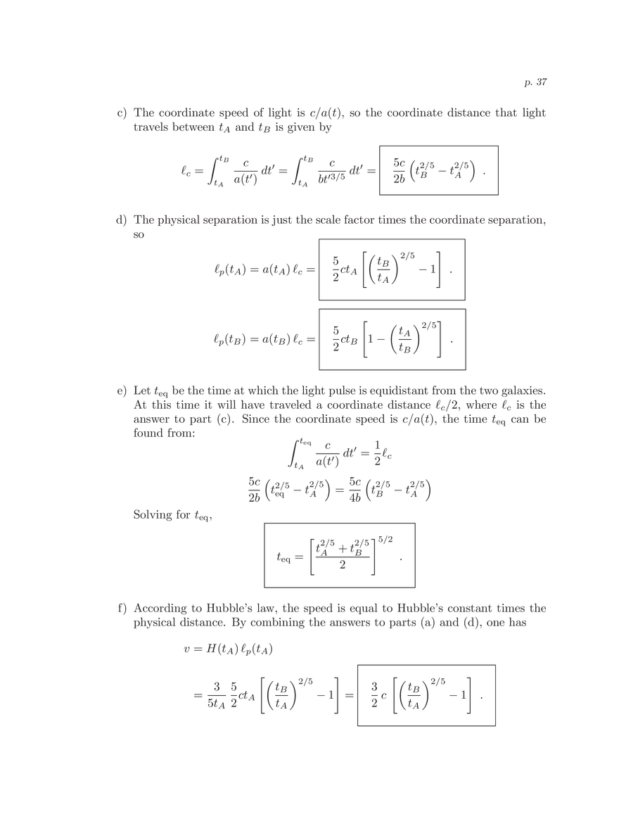 8.286 The Early Universe, Review Problems for Quiz I - Page 31