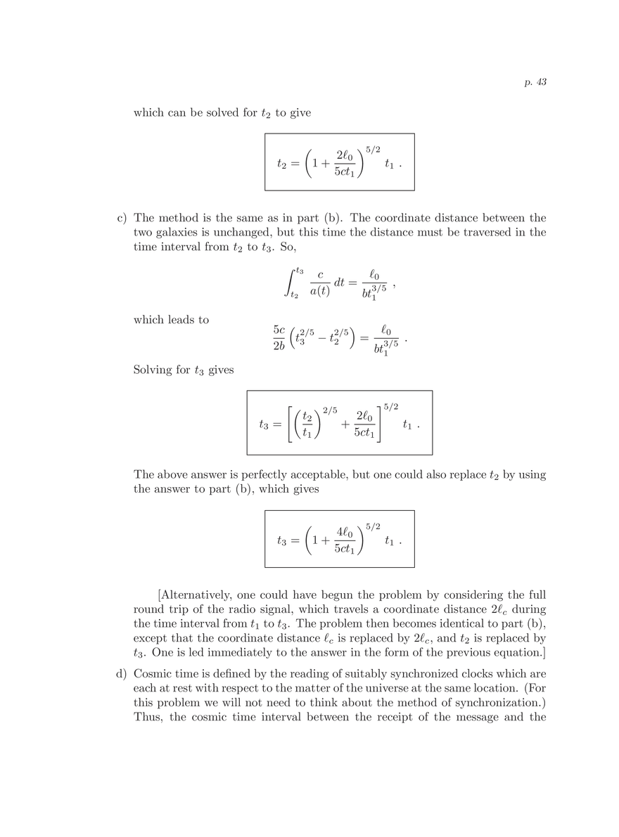 8.286 The Early Universe, Review Problems for Quiz I - Page 38