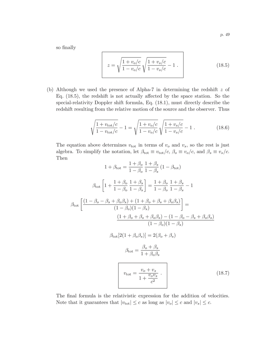 8.286 The Early Universe, Review Problems for Quiz I - Page 44