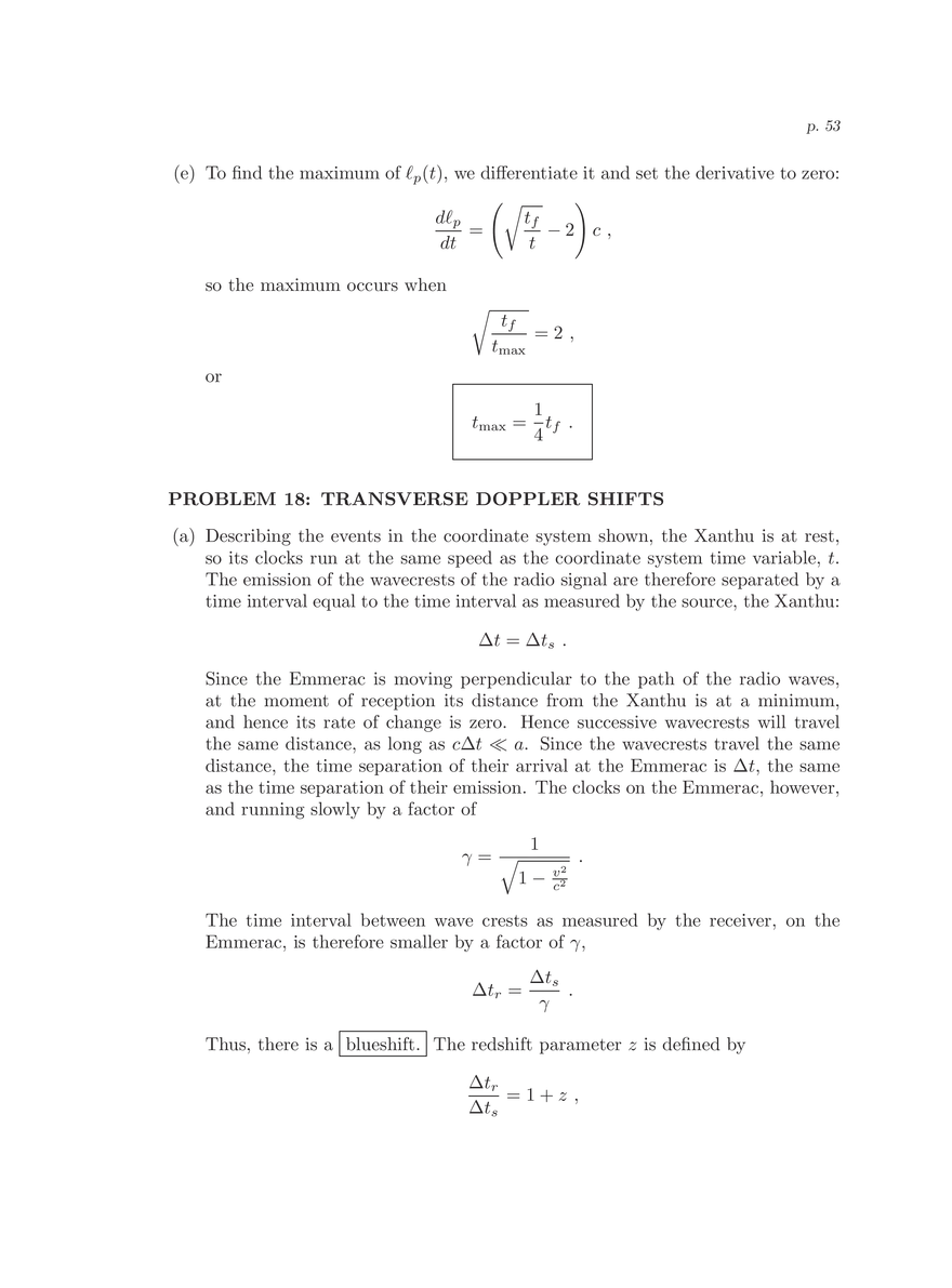 8.286 The Early Universe, Review Problems for Quiz I - Page 49