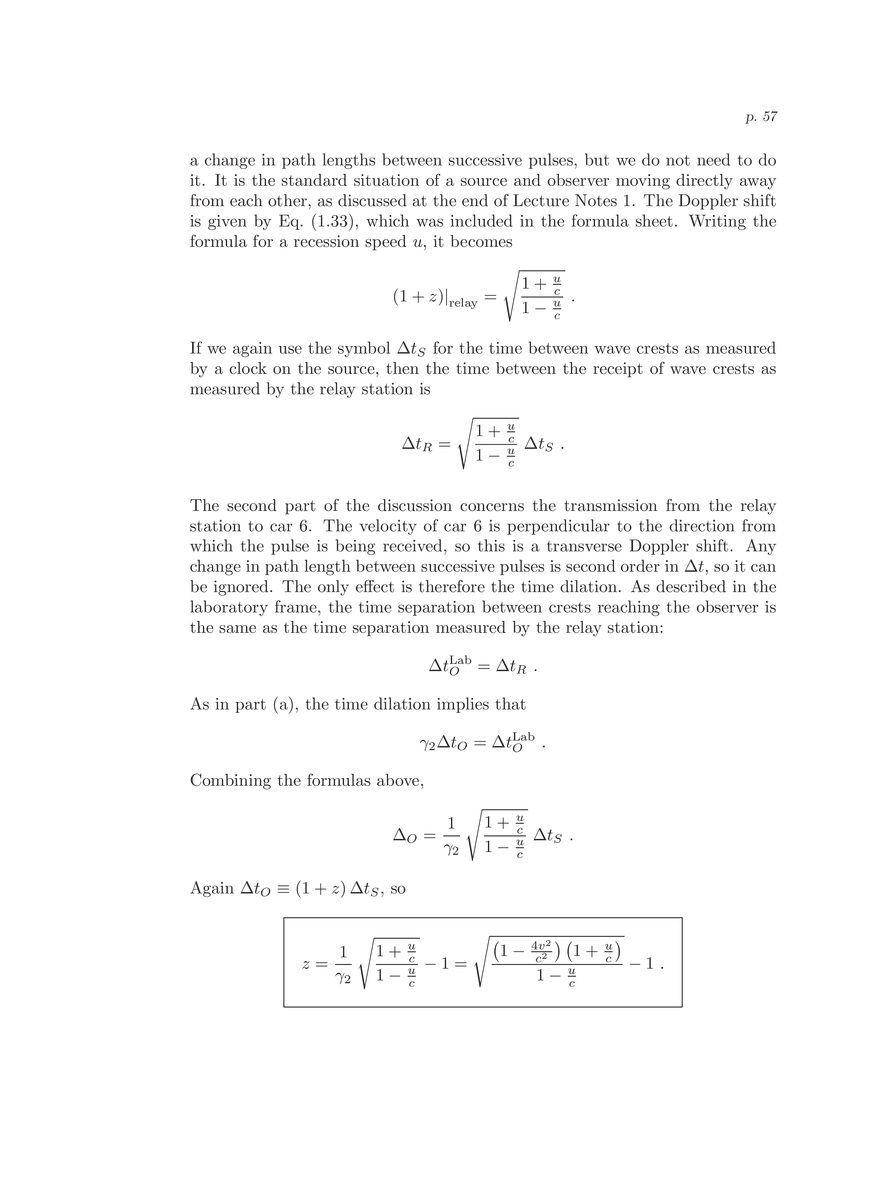 8.286 The Early Universe, Review Problems for Quiz I - Page 53