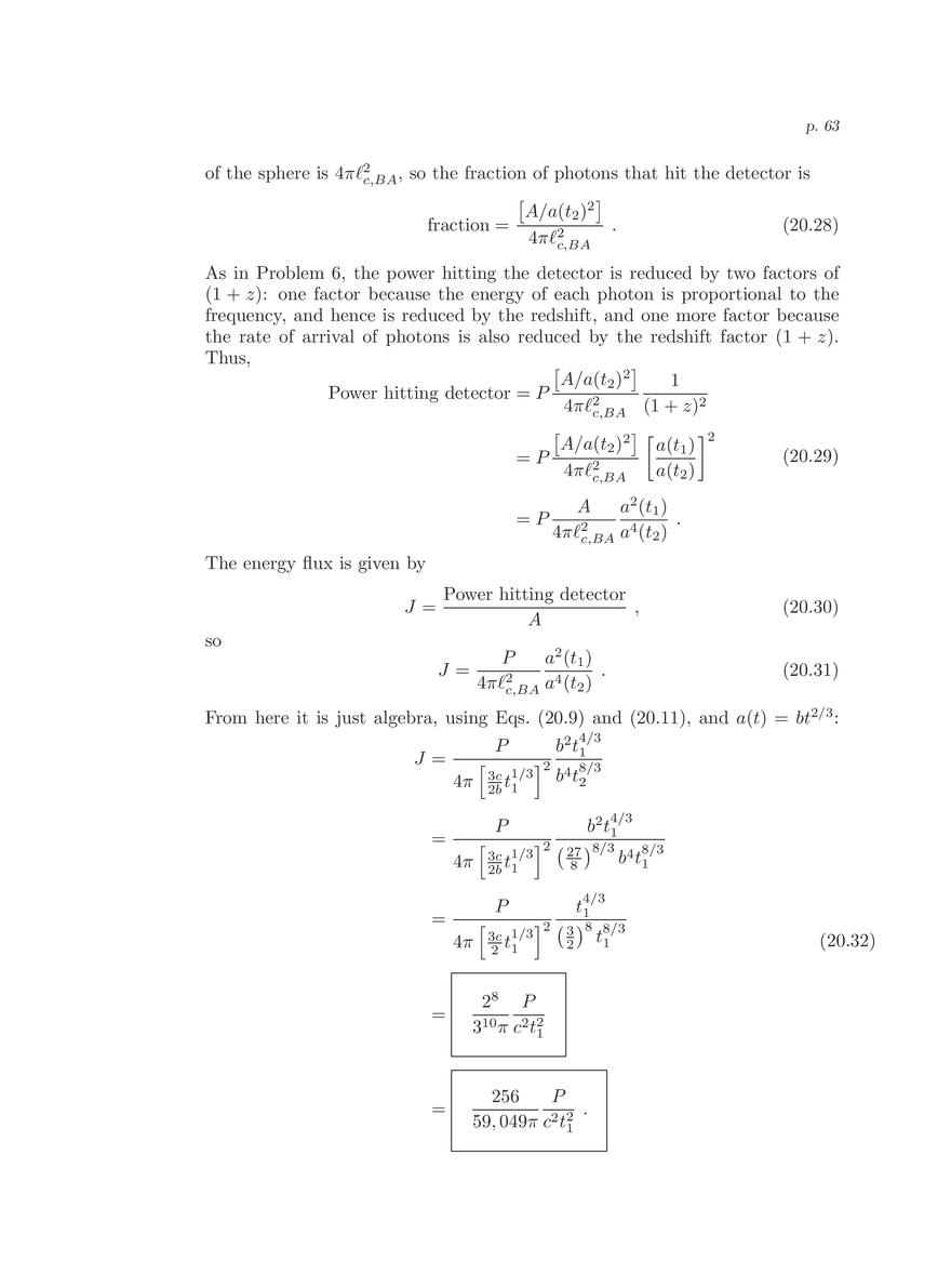 8.286 The Early Universe, Review Problems for Quiz I - Page 60