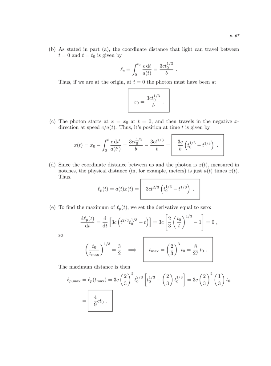 8.286 The Early Universe, Review Problems for Quiz I - Page 64