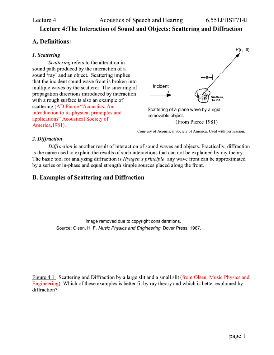 The Interaction of Sound and Objects: Scattering and Diffraction - Page 1