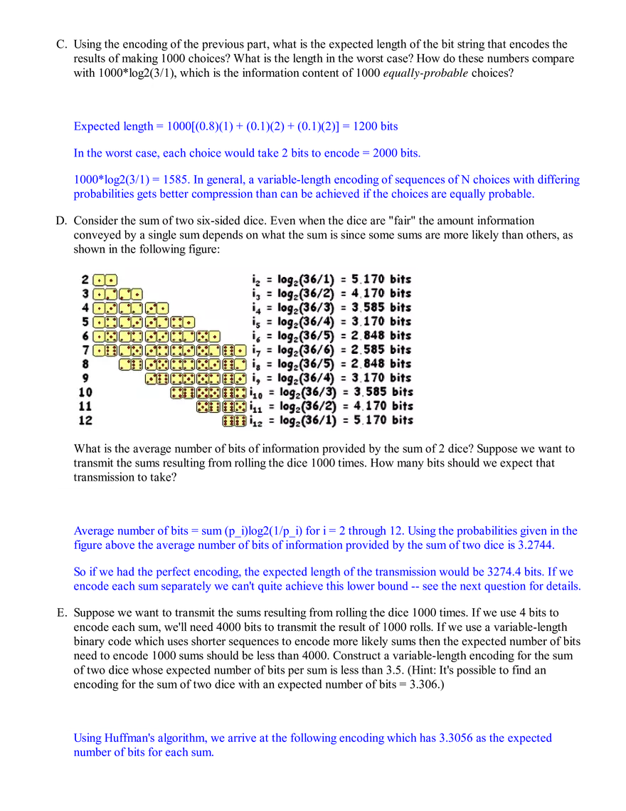 6.02 Practice Problems: Information, Entropy, & Source Coding (Solutions) - Page 3