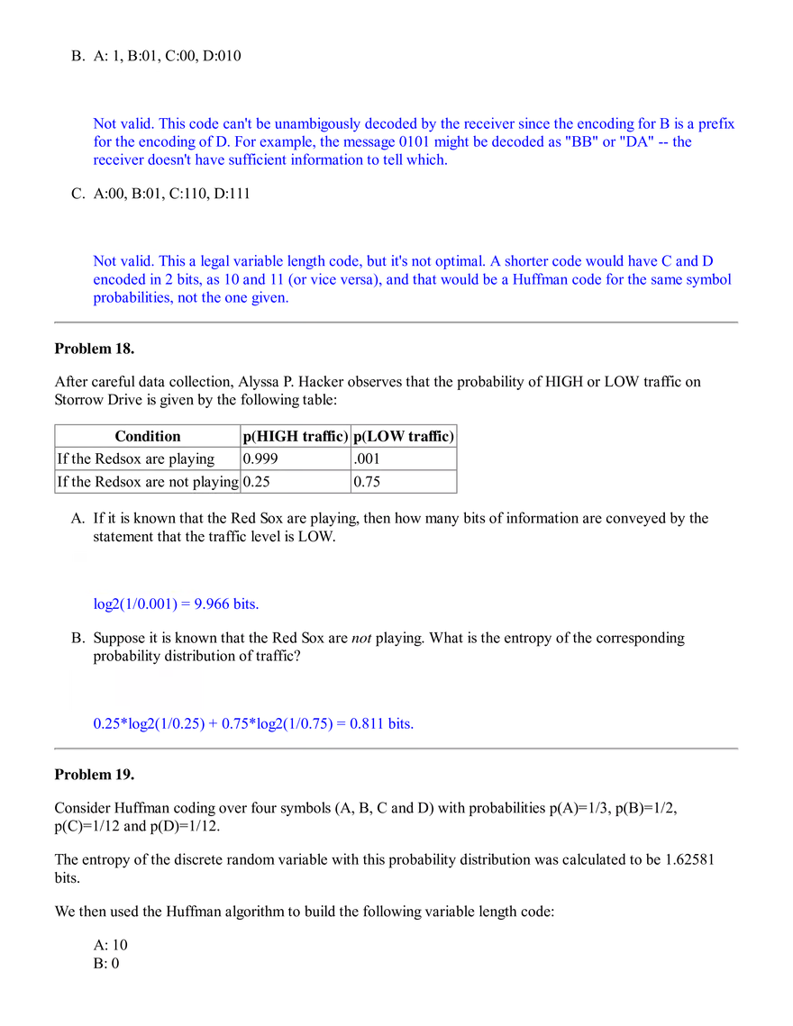 6.02 Practice Problems: Information, Entropy, & Source Coding (Solutions) - Page 5