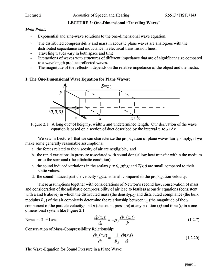 One-Dimensional 'Traveling Waves' - Page 1