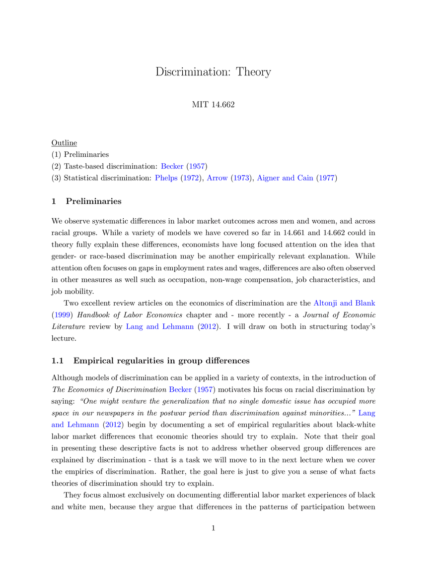 Discrimination: Theory - Page 1